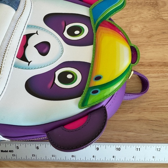 Loungefly X Lisa Frank Painter Panda Bear Rainbow Backpack - Picture 9 of 10
